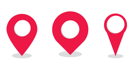 location point simple shapes icon vector set. vector eps 10