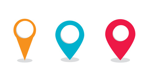 location point simple shapes icon vector set. vector eps 10