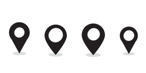 location point simple shapes icon vector set. vector eps 10
