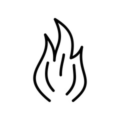 Fire Icon. Vector flame icon isolated on white background.