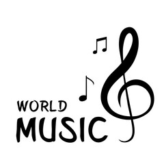black world music event template with copyspace