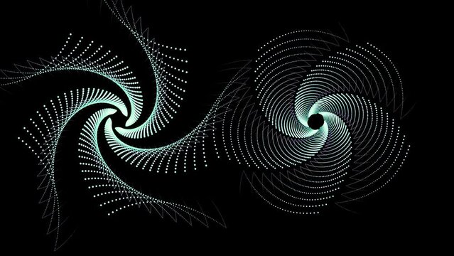 abstract fractal geometric 3d stroke flowers background