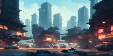 cyberpunk city