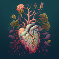 Heart Flower, A Fusion of Body and Nature Concept