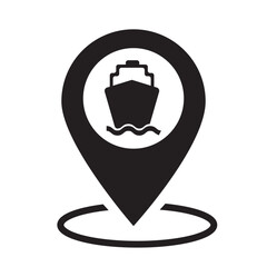 location point simple shapes vector icon.