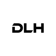DLH letter logo design with white background in illustrator, vector logo modern alphabet font overlap style. calligraphy designs for logo, Poster, Invitation, etc.