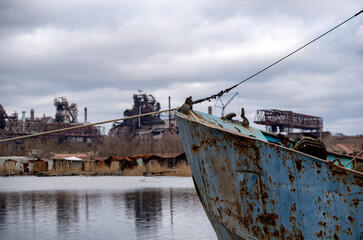 old ship ran aground in Ukraine