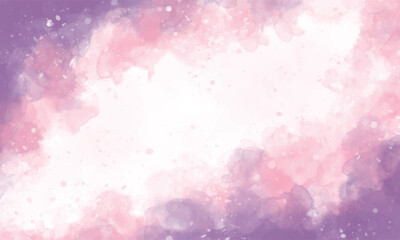 Abstract pink and purple pastel watercolor background stock illustration