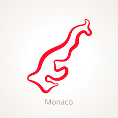 Monaco - Outline Map