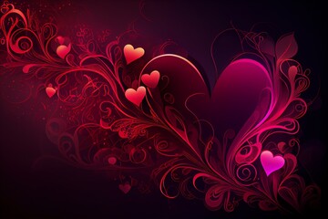 Valentines Day background. Generative AI
