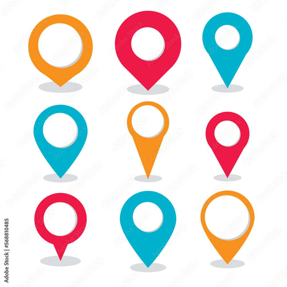 Canvas Prints location point simple shapes icon vector set. vector eps 10