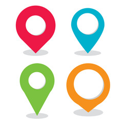 location point simple shapes icon vector set. vector eps 10
