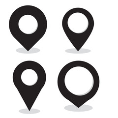 location point simple shapes icon vector set. vector eps 10
