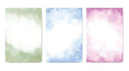 Set of Abstract watercolor background stock illustrations