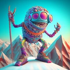 AI Generated collection of Aliens  and pe aliens created using carnival glass style and surrealism in a fantasy, wonderful and magic world could be used as wallpapers,backgrounds or landscapes