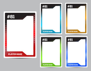 Sport player trading card frame border template - obrazy, fototapety, plakaty