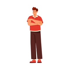 Man Character Suffering from Pain or Ache in His Shoulder Vector Illustration