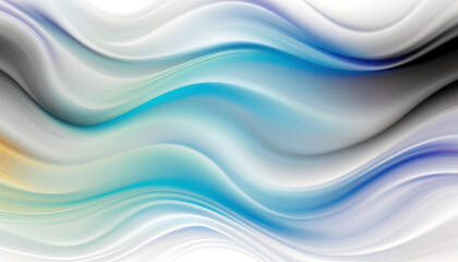 Obraz premium Smooth blue wave background, abstract blue hues light background. Generative AI.