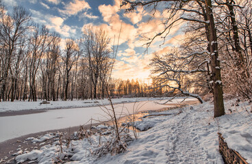 zima, śnieg, drzew, krajobraz, przeziębienie, bory, charakter, lodu, mróz, drzew, biała, rzeka, niebo, droga, park, lukrowane, pora roku, woda, scena, galąz, blękit, drewna, śnieżny, drewna, obszarów 