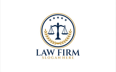 Justice Law firm Logo design template