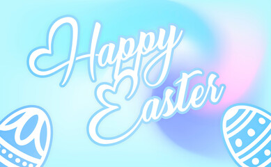 Fototapeta na wymiar Happy Easter pastel cute background