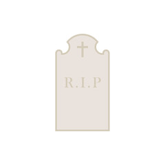 Fototapeta na wymiar tombstone flat design vector illustration. grave and graveyard symbol. gravestone vector