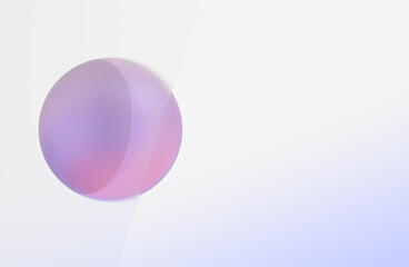 3D of glass sphere