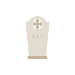 tombstone flat design vector illustration. grave and graveyard symbol. gravestone vector