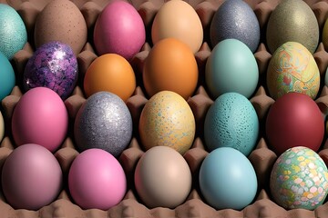 Fototapeta na wymiar Easter eggs generative AI