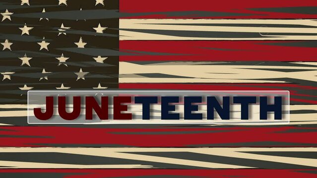 Juneteenth, Pan American Freedom Day. African American Independence Day, June 19 - animation background 