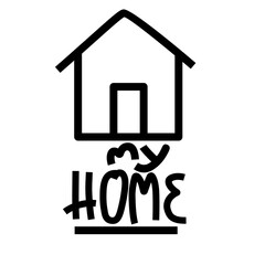 Hand drawn home, Home sweet home, Home lettering, Typography Home