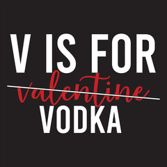 v is for valentine vodka svg design