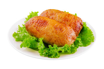 two raw pork meat rolled with spices