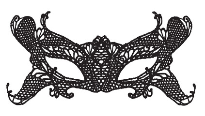 black lacy mask, carnival Venice style