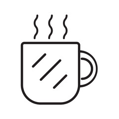 coffee cup icon on black