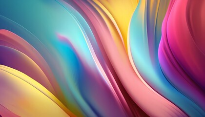 Colorful abstract background, sleek smooth silk, generative ai