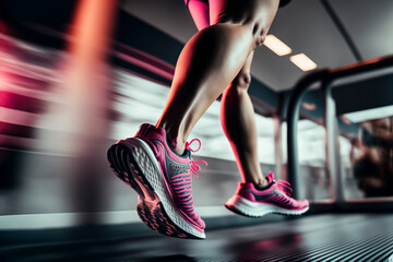 Fitness running concept created with generative Ai technology