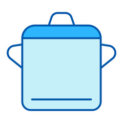 Saucepan with lid for cooking  - icon, illustration on white background, similar style