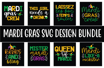 Mardi gras svg design bundle