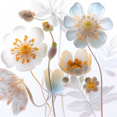 light fragile flowers