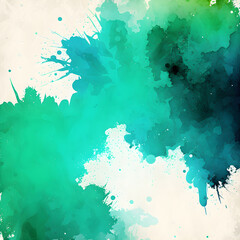 abstract watercolor background with splashes - AI Generative