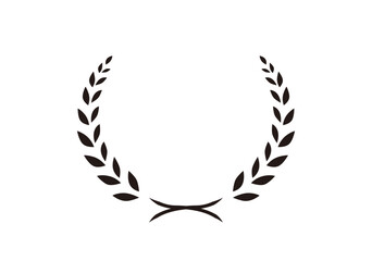 アワード 月桂樹フレーム リース ベクターイラスト