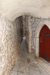 The door is in Klanciceva street, in the narrowest street in the world - 568837025