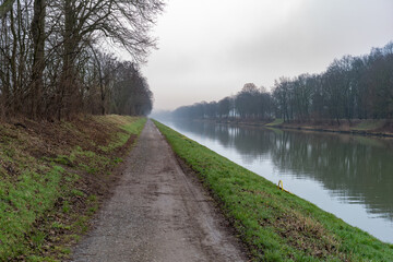 Canal (Wesel-Dattel-Kanal ,Germany) in the morning