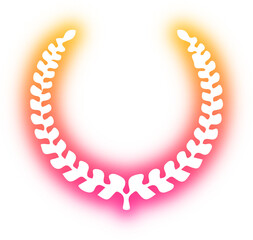 Obraz premium Set of wreath design neon