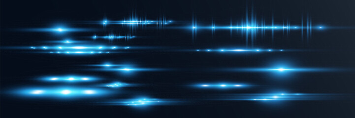 Light blue vector special effect. Glowing beautiful bright lines on a dark background.	
