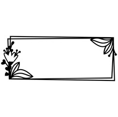 Flower rectangle frame svg, Family monogram border, Floral reath svg