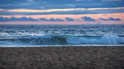 Sunrise over the beach in Zipolite, Mexico