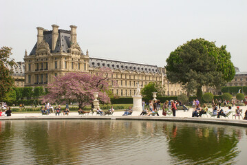 Fototapeta premium Beautiful view of the Luxembourg garden on a spring day. Paris. France.