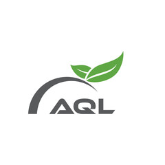 AQL letter nature logo design on white background. AQL creative initials letter leaf logo concept. AQL letter design.
